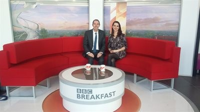 Dr Blandine French on BBC Breakfast with Dr David Daley